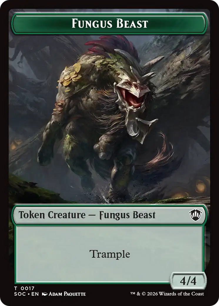 Goat // Fungus Beast Double-Sided Token [Secrets of Strixhaven Commander Tokens] | Clutch Gaming