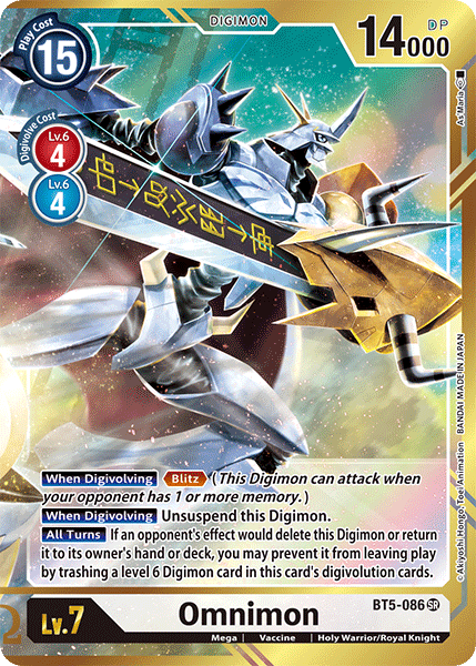 Omnimon [BT5-086] (Alternate Art - As'Maria) [Battle of Omni] | Clutch Gaming