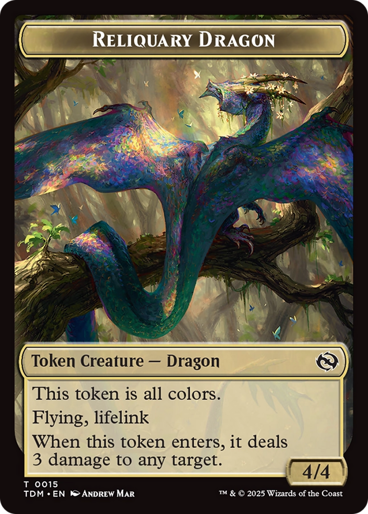 Reliquary Dragon // Dragon (0011) Double-Sided Token [Tarkir: Dragonstorm Tokens] | Clutch Gaming