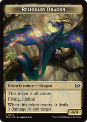 Reliquary Dragon // Dragon (0011) Double-Sided Token [Tarkir: Dragonstorm Tokens] | Clutch Gaming