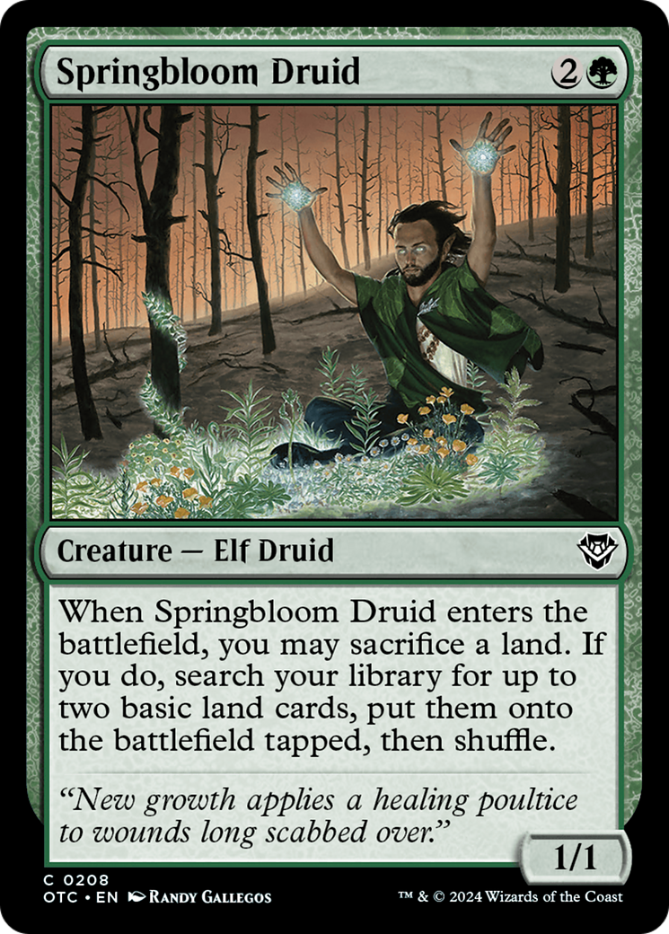Springbloom Druid [Outlaws of Thunder Junction Commander] | Clutch Gaming