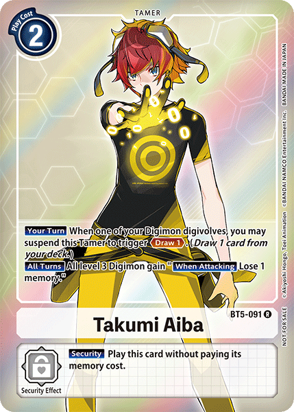 Takumi Aiba [BT5-091] (Buy-A-Box Promo) [Battle of Omni Promos] | Clutch Gaming