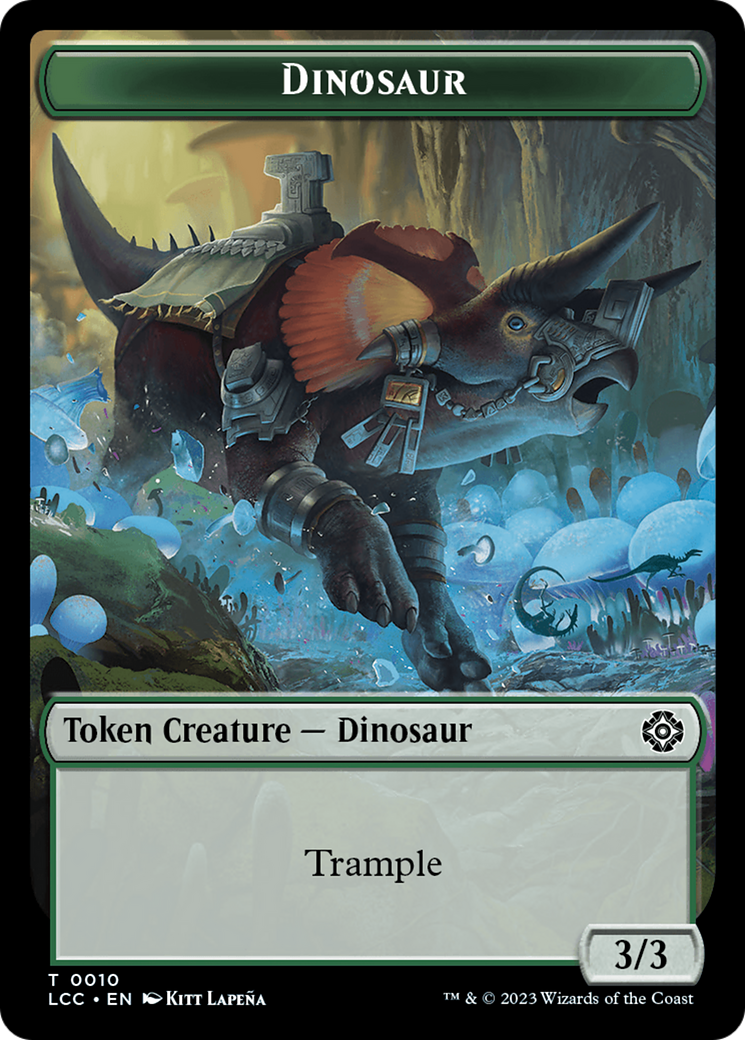 Dinosaur Beast // Dinosaur Double-Sided Token [The Lost Caverns of Ixalan Commander Tokens] | Clutch Gaming