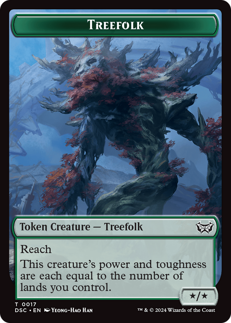 Treefolk // Spider Double-Sided Token [Duskmourn: House of Horror Commander Tokens] | Clutch Gaming