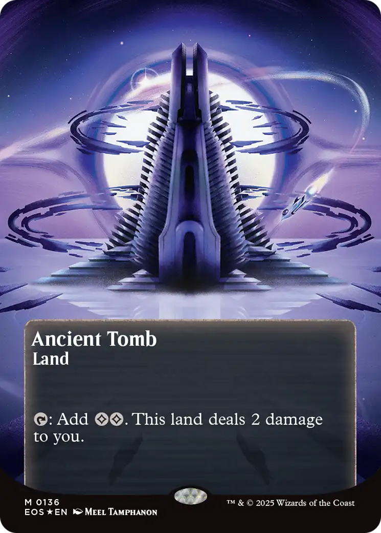 Ancient Tomb (0136) (Borderless) (Galaxy Foil) [Edge of Eternities: Stellar Sights] | Clutch Gaming