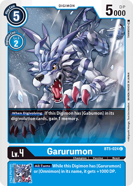 Garurumon [BT5-024] [Battle of Omni] | Clutch Gaming