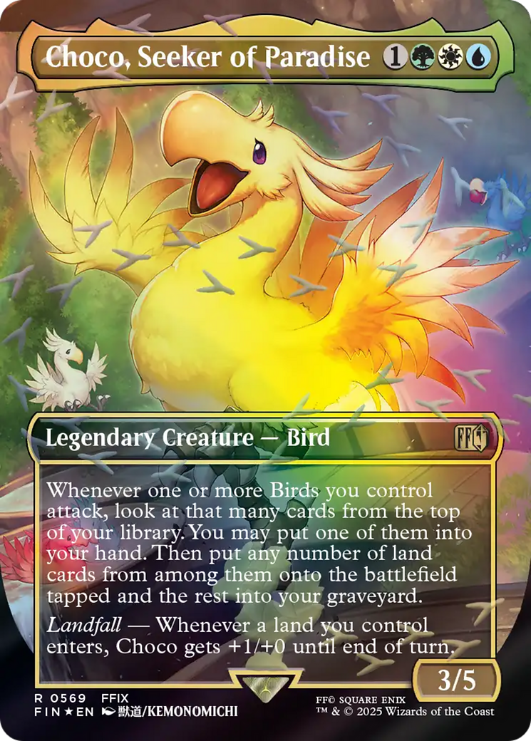 Choco, Seeker of Paradise (Borderless) (Chocobo Track Foil) [FINAL FANTASY] | Clutch Gaming