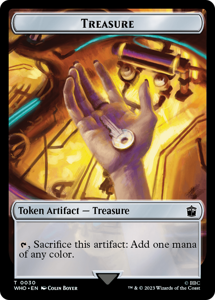 Alien Rhino // Treasure (0030) Double-Sided Token [Doctor Who Tokens] | Clutch Gaming