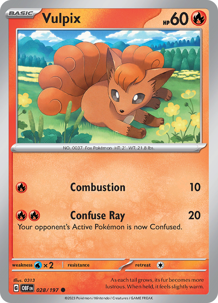 Vulpix (028/197) [Scarlet & Violet: Obsidian Flames] | Clutch Gaming