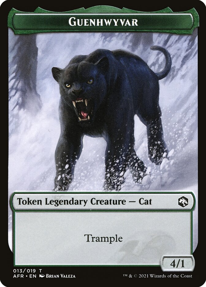 Wolf // Guenhwyvar Double-Sided Token [Dungeons & Dragons: Adventures in the Forgotten Realms Tokens] | Clutch Gaming