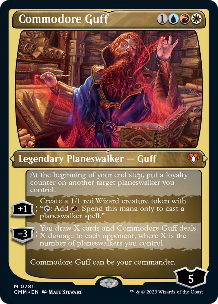 Commodore Guff (Display Commander) (Foil Etched) [Commander Masters] | Clutch Gaming