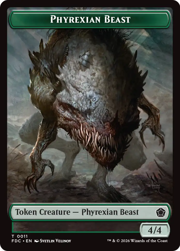 Phyrexian Germ // Phyrexian Beast Double-Sided Token [Foundations Commander Tokens] | Clutch Gaming