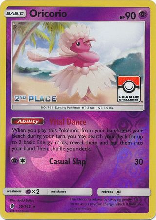 Oricorio (55/145) (League Promo 2nd Place) [Sun & Moon: Guardians Rising] | Clutch Gaming