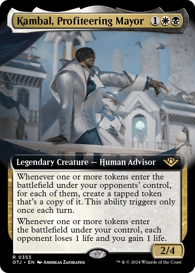 Kambal, Profiteering Mayor (Extended Art) [Outlaws of Thunder Junction] | Clutch Gaming