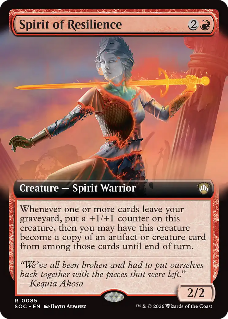 Spirit of Resilience (Extended Art) [Secrets of Strixhaven Commander] | Clutch Gaming