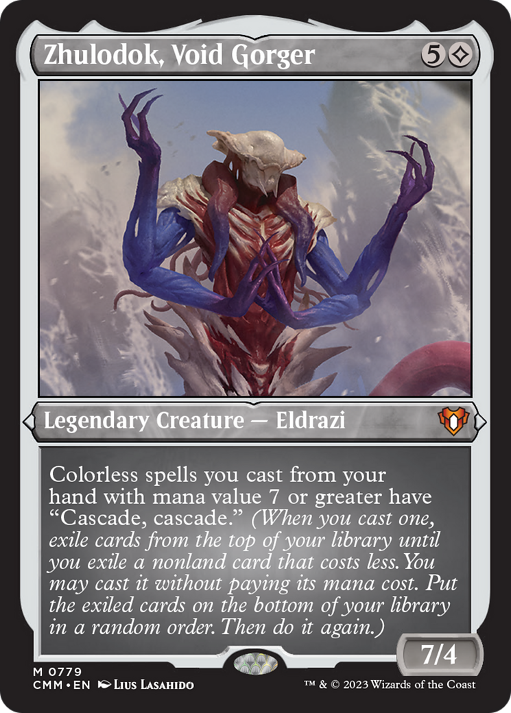 Zhulodok, Void Gorger (Display Commander) (Foil Etched) [Commander Masters] | Clutch Gaming