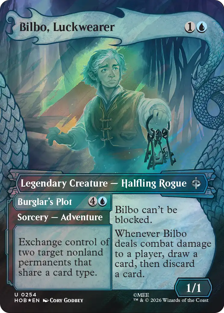Bilbo, Luckwearer (Showcase) (Surge Foil) [The Hobbit] | Clutch Gaming