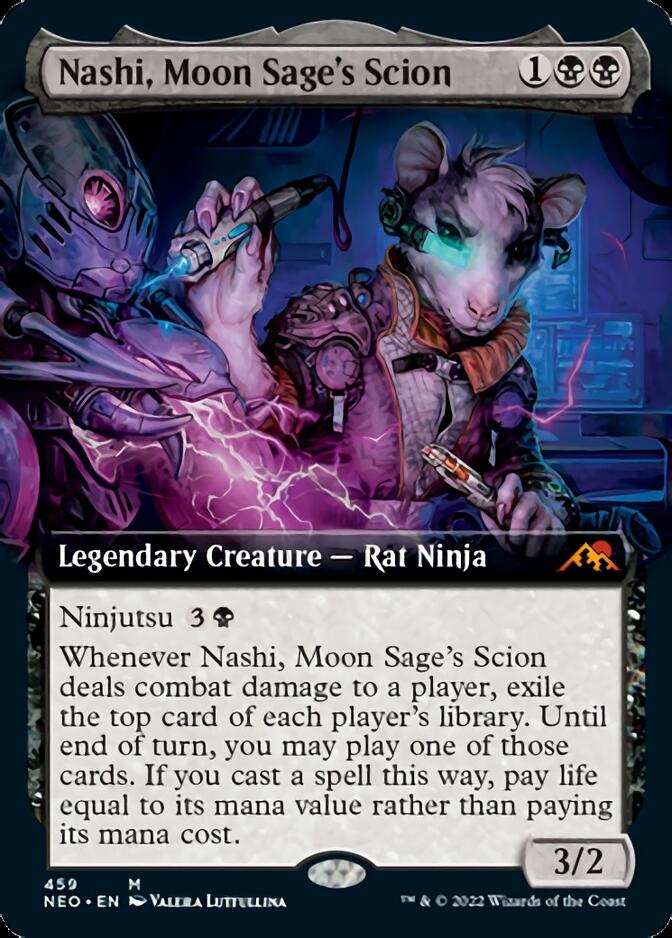 Nashi, Moon Sage's Scion (Extended Art) [Kamigawa: Neon Dynasty] | Clutch Gaming