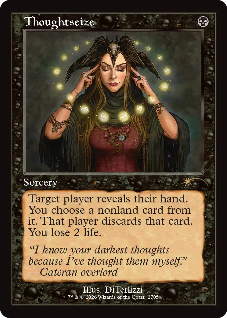 Thoughtseize (2705) (Retro Frame) [Secret Lair Drop Series] | Clutch Gaming