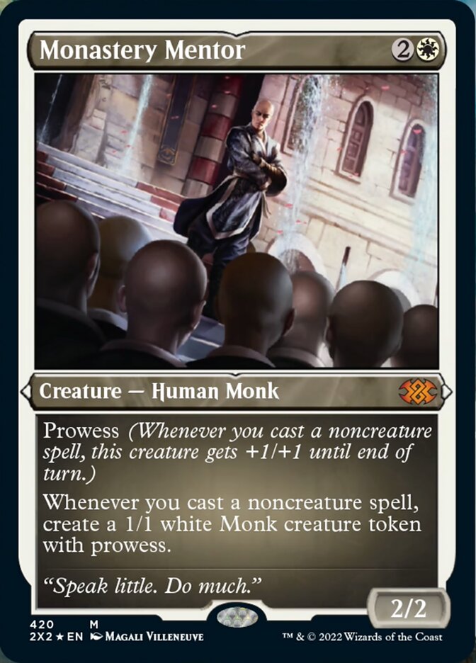 Monastery Mentor (Foil Etched) [Double Masters 2022] | Clutch Gaming