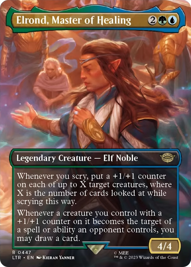 Elrond, Master of Healing (Borderless Alternate Art) [The Lord of the Rings: Tales of Middle-Earth] | Clutch Gaming