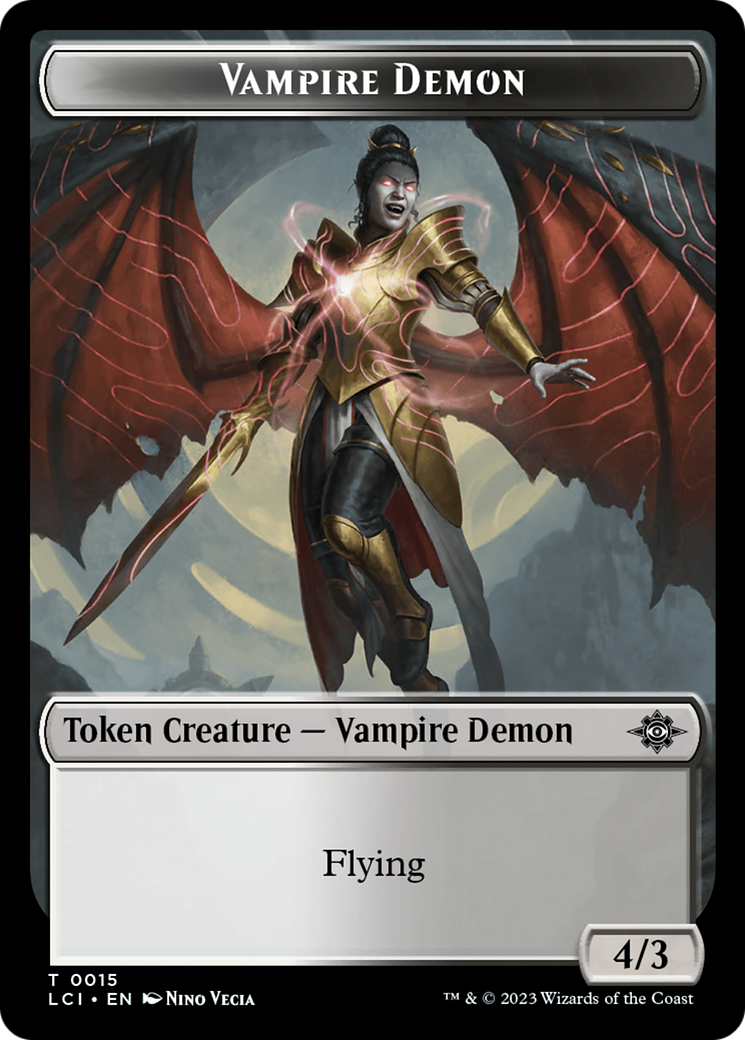 Gnome // Vampire Demon Double-Sided Token [The Lost Caverns of Ixalan Tokens] | Clutch Gaming