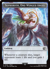 Emblem - Sephiroth, One-Winged Angel // Robot Warrior Double-Sided Token [FINAL FANTASY Tokens] | Clutch Gaming