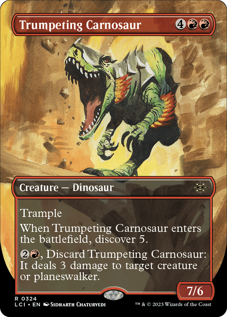 Trumpeting Carnosaur (Borderless) [The Lost Caverns of Ixalan] | Clutch Gaming