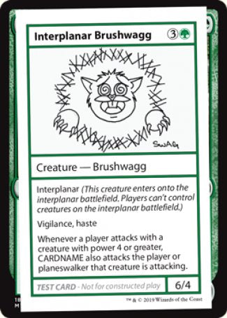 Interplanar Brushwagg (2021 Edition) [Mystery Booster Playtest Cards] | Clutch Gaming