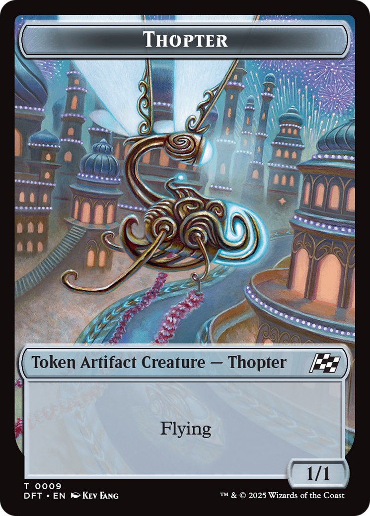 Golem (0015) // Thopter (0009) Double-Sided Token [Aetherdrift Tokens] | Clutch Gaming