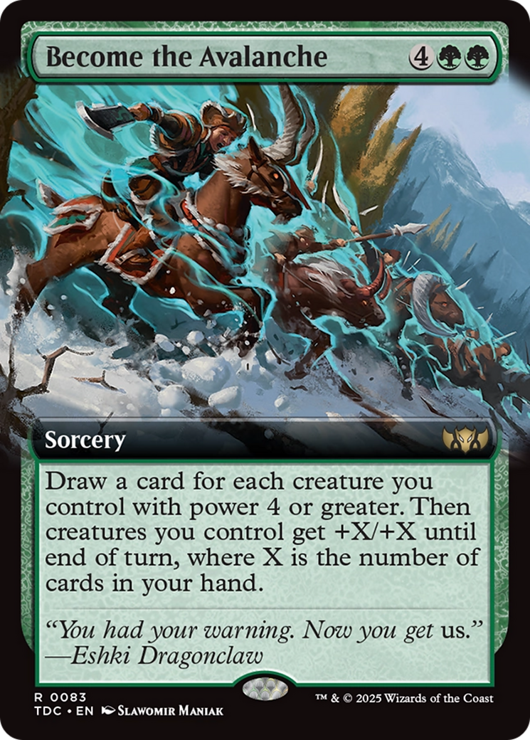Become the Avalanche (Extended Art) [Tarkir: Dragonstorm Commander] | Clutch Gaming
