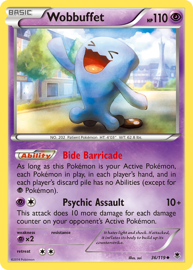 Wobbuffet (36/119) [XY: Phantom Forces] | Clutch Gaming