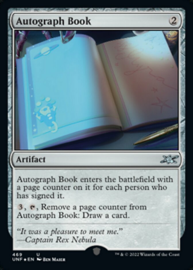 Autograph Book (Galaxy Foil) [Unfinity] | Clutch Gaming