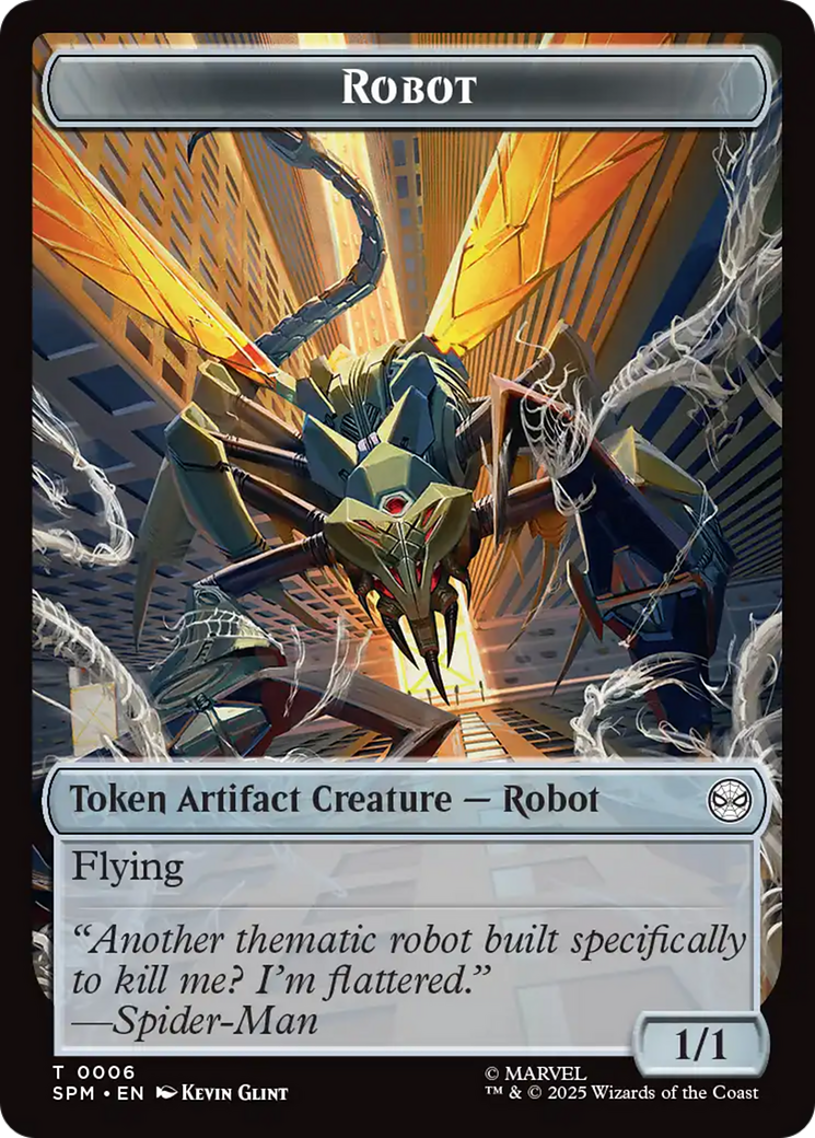 Food // Robot Double-Sided Token [Marvel's Spider-Man Tokens] | Clutch Gaming