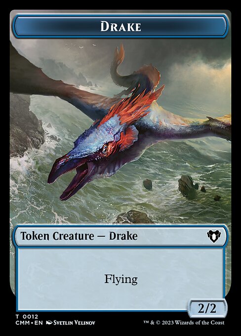 Spirit (0010) // Drake Double-Sided Token [Commander Masters Tokens] | Clutch Gaming