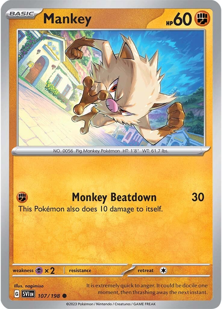 Mankey (107/198) [Scarlet & Violet: Base Set] | Clutch Gaming