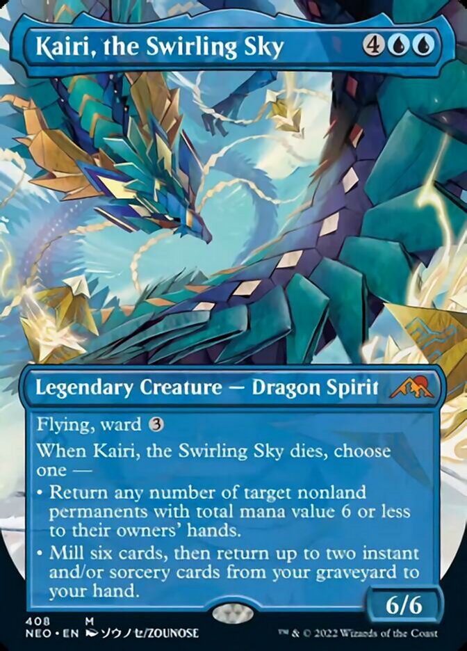 Kairi, the Swirling Sky (Borderless Alternate Art) [Kamigawa: Neon Dynasty] | Clutch Gaming