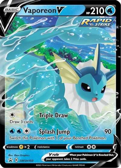 Vaporeon V (SWSH150) [Sword & Shield: Black Star Promos] | Clutch Gaming