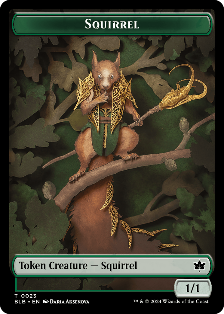 Squirrel // Darkstar Augur Double-Sided Token [Bloomburrow Tokens] | Clutch Gaming