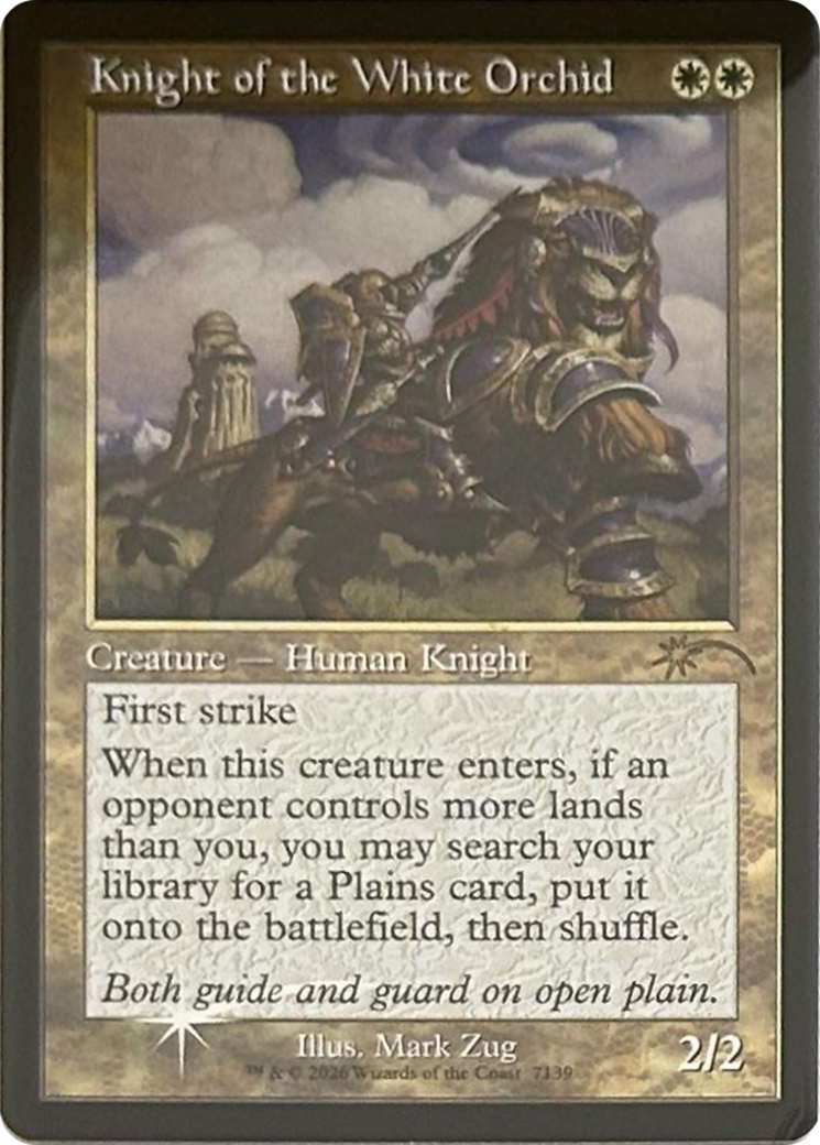 Knight of the White Orchid (7139) (Retro Frame) [Secret Lair Drop Series] | Clutch Gaming