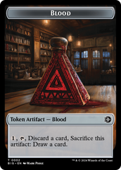 Blood // Plot Double-Sided Token [Outlaws of Thunder Junction: The Big Score Tokens] | Clutch Gaming