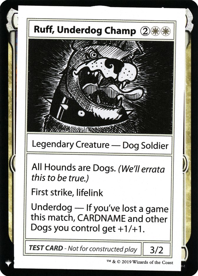 Ruff, Underdog Champ [Mystery Booster Playtest Cards] | Clutch Gaming