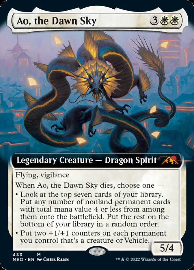 Ao, the Dawn Sky (Extended Art) [Kamigawa: Neon Dynasty] | Clutch Gaming