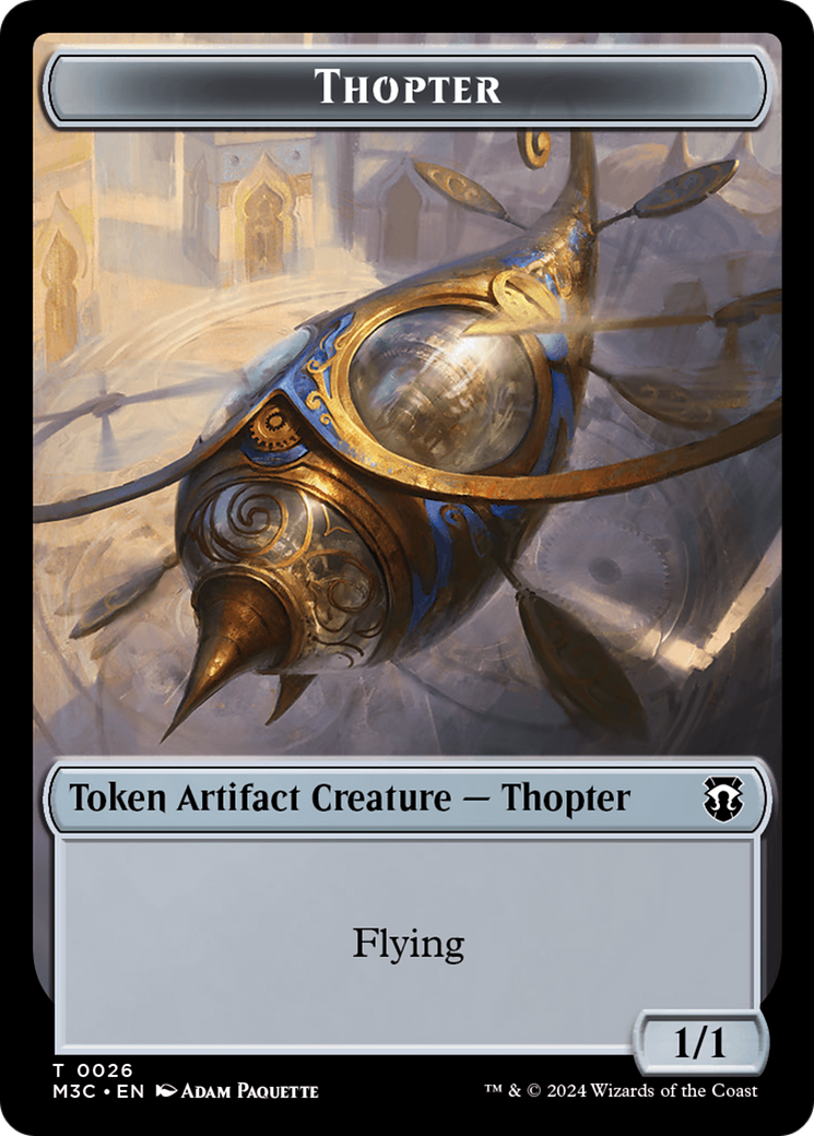 Aetherborn (Ripple Foil) // Thopter Double-Sided Token [Modern Horizons 3 Commander Tokens] | Clutch Gaming