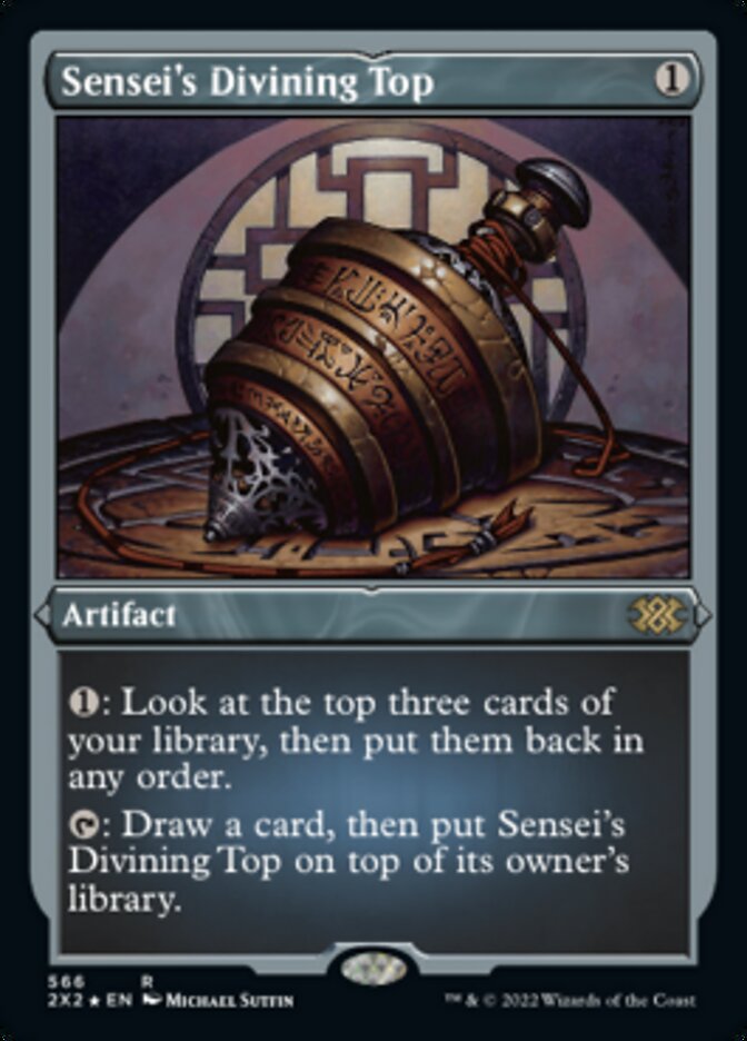 Sensei's Divining Top (Foil Etched) [Double Masters 2022] | Clutch Gaming