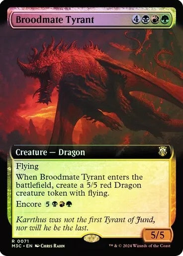 Broodmate Tyrant (Extended Art) (Ripple Foil) [Modern Horizons 3 Commander] | Clutch Gaming
