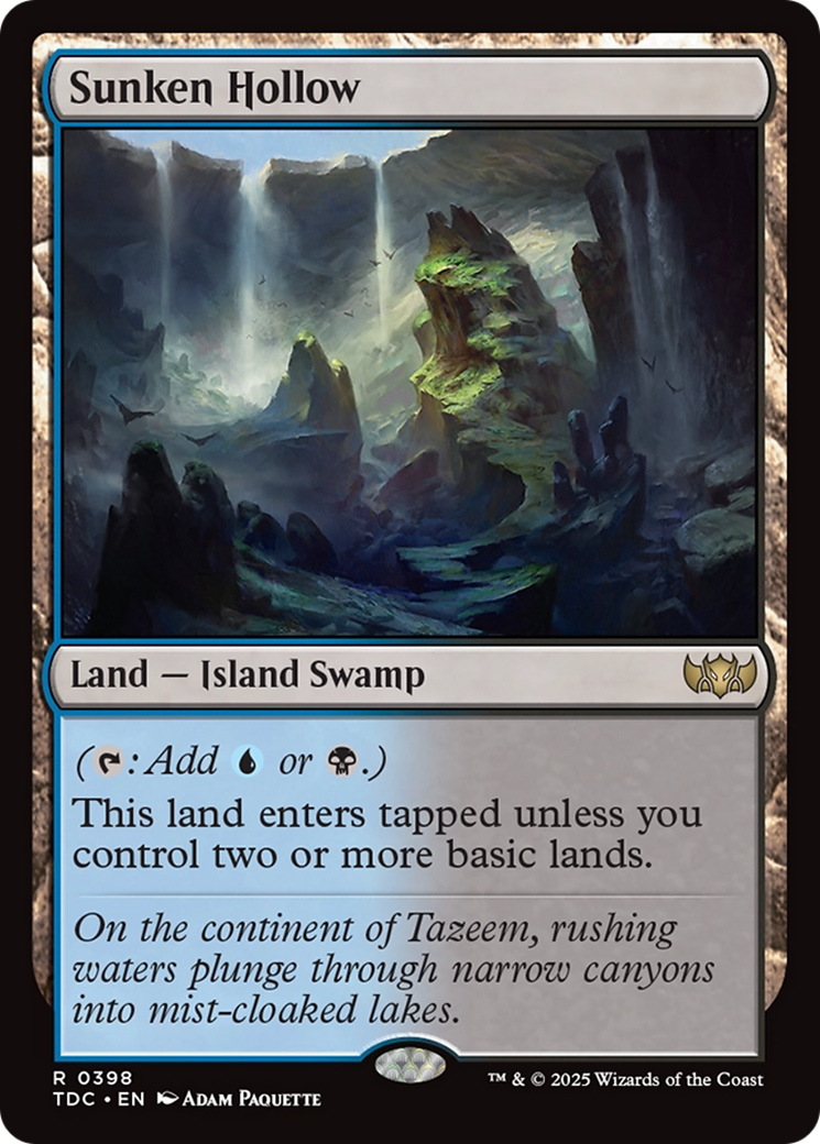 Sunken Hollow [Tarkir: Dragonstorm Commander] | Clutch Gaming
