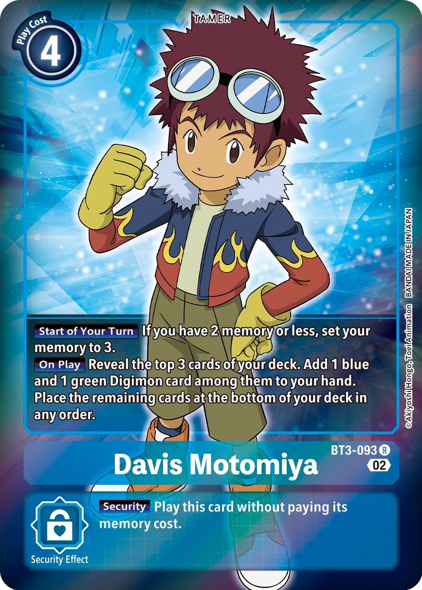 Davis Motomiya [BT3-093] (Alternate Art) [Starter Deck: Jesmon] | Clutch Gaming