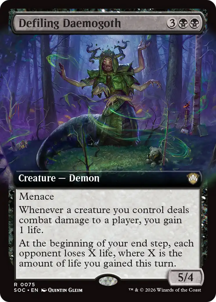Defiling Daemogoth (Extended Art) [Secrets of Strixhaven Commander] | Clutch Gaming