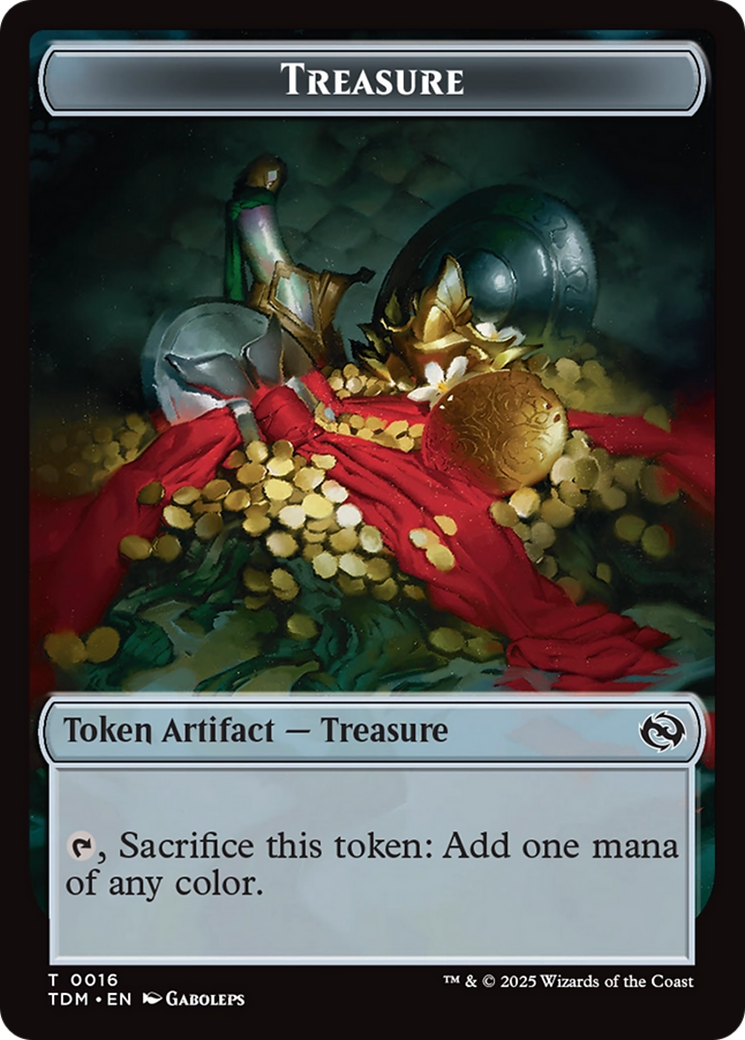Zombie Druid // Treasure Double-Sided Token [Tarkir: Dragonstorm Tokens] | Clutch Gaming